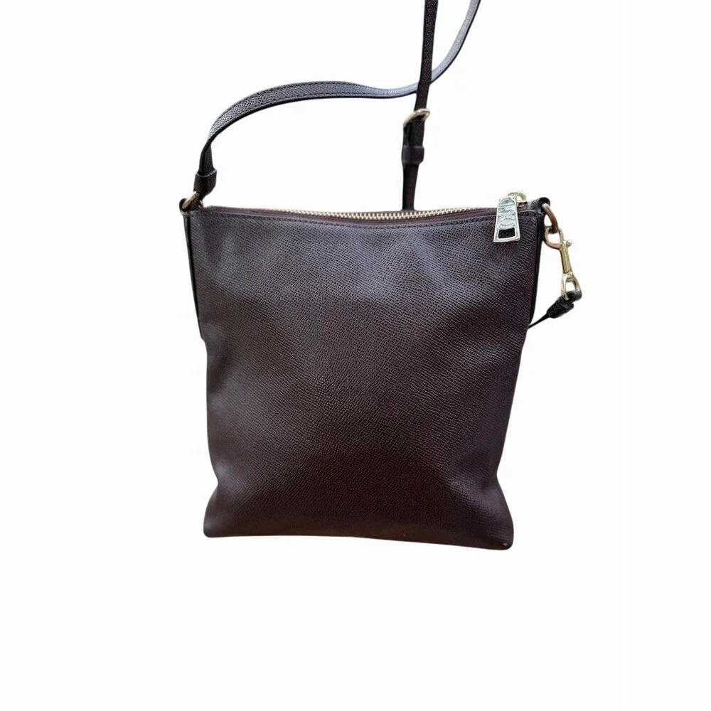 Coach Oxblood Kitt Messenger Adjustable Crossbody Bag With Gold Tone Hardware